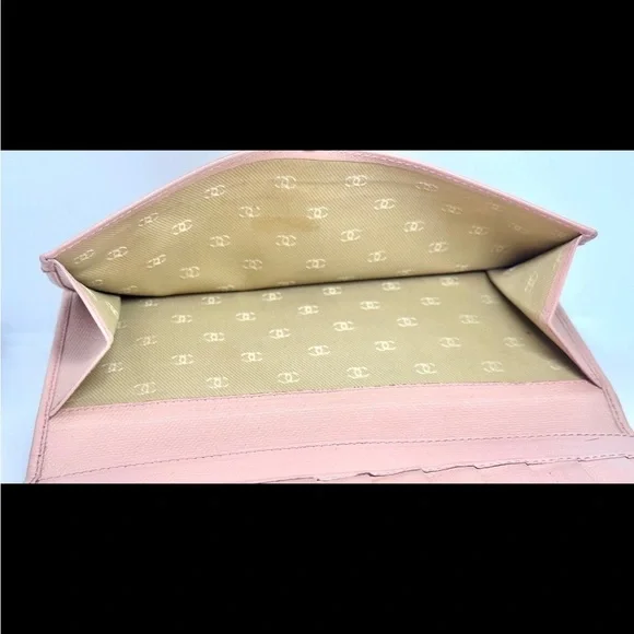 🩷 Chanel Wallet Pink Coco Button Snap Long Bifold w/ Authenticity Card and Box - Picture 9 of 10